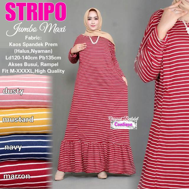 Gamis Stripo Jumbo Maxy Ori By Cantique
