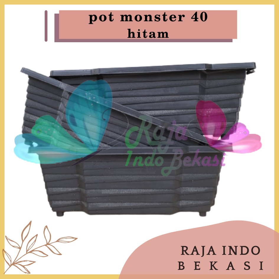 Rajaindobekasi Pot Monster 40 Hitam Garden Of Love Pot Panjang Plastik Putih Murah Tanaman Mirip Pot Sgp 03 05