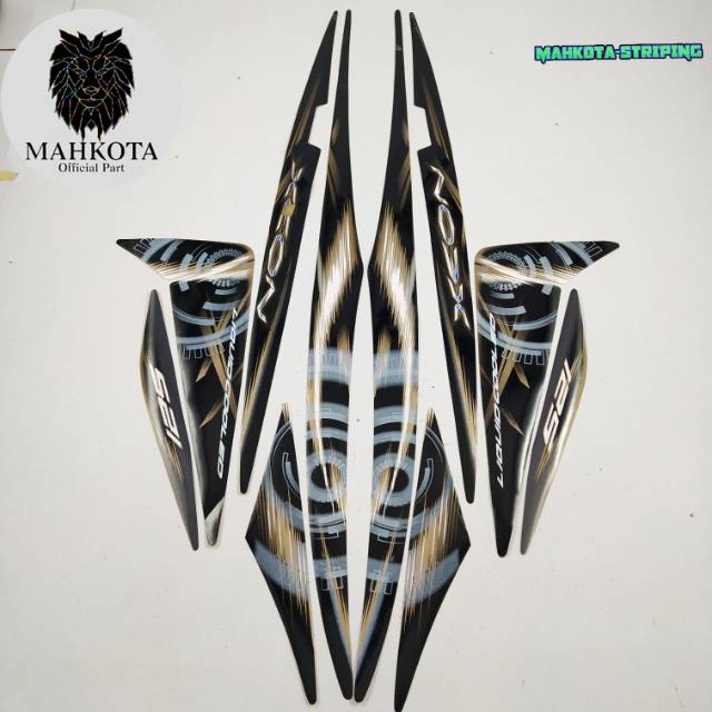 Striping Stiker Polet Sepeda Motor List Yamaha Xeon 125 lama 2012 hitam full stiker motor list body 