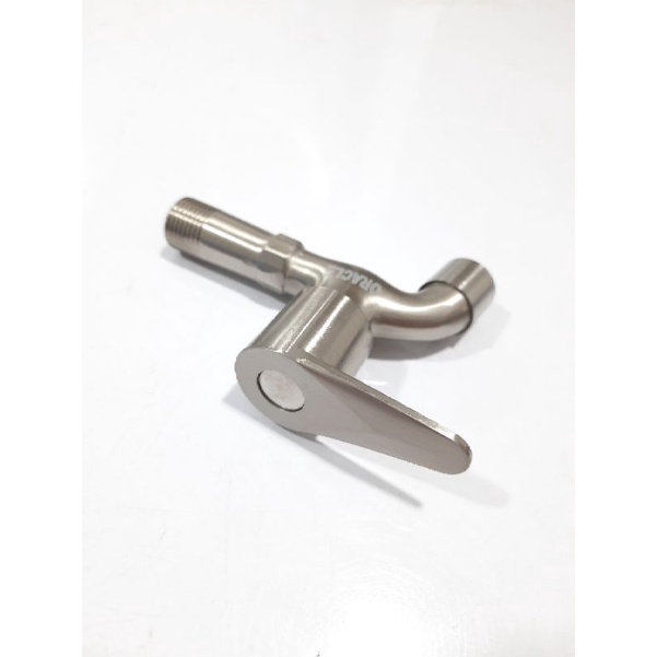 Kran Tembok Satin 1/2&quot; Stainless steel ENGKOL Cucut Selang (G741)