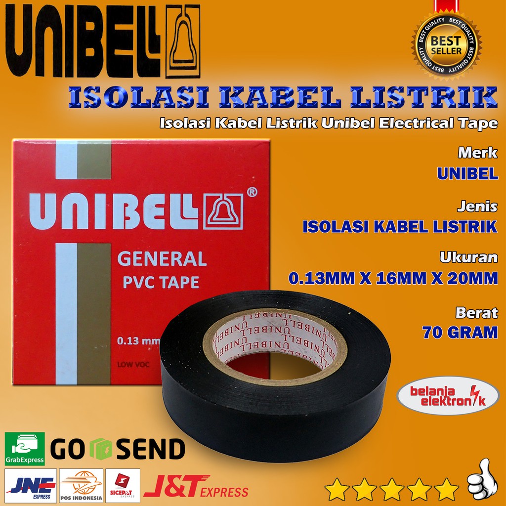 Unibell Isolasi Kabel Listrik solasi 16mm x 20m Unibel Electric tape