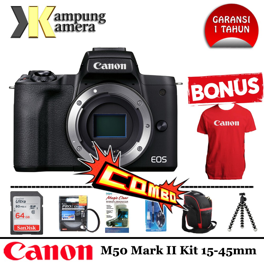 Canon EOS M50 Mark II Body Only Garansi Resmi PT. Datascrip 2 Tahun