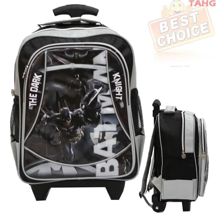 TAS MURAH Tas Trolley Anak TK Atau PG Batman Soft Timbul 3 Kantung