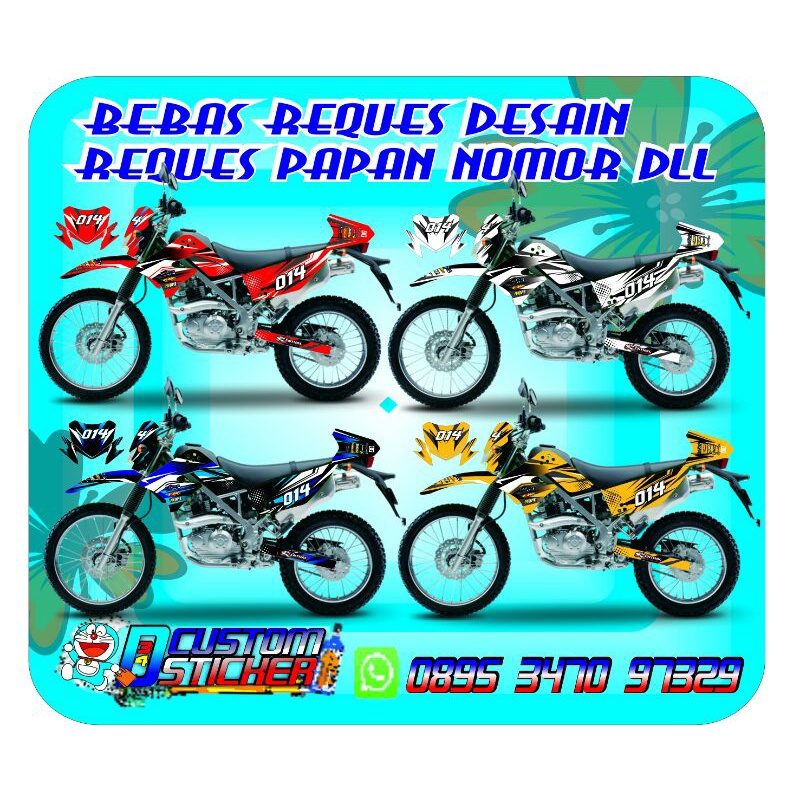 DECAL KLX DTRACKER/DECAL KLX GORDON/DECAL KLX OLD/DECAL KLX BF
