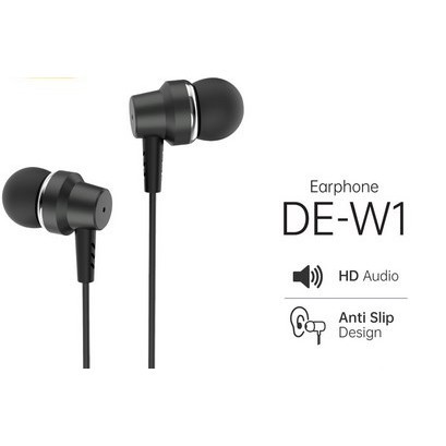 Headset OASE DE-W1 Earphone In-Ear Wired HD Audio - Anti Slip Design - Original