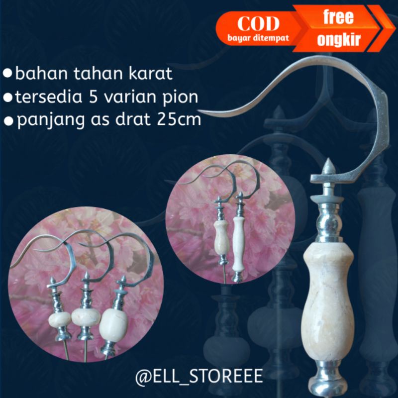 Gantungan Cantolan Pion Sangkar Burung Kotak Motif BNR Fullset Pion Marmer