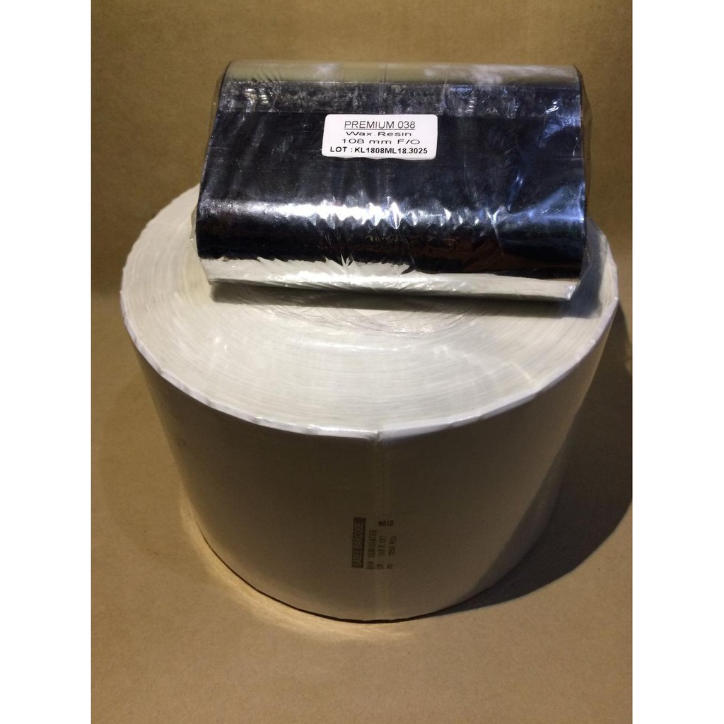 

Label Barcode Resi JNE semicoat uk 102x127 plus Free Ribbon WAX RESIN