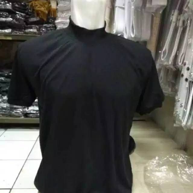 kaos polos leher tinggi