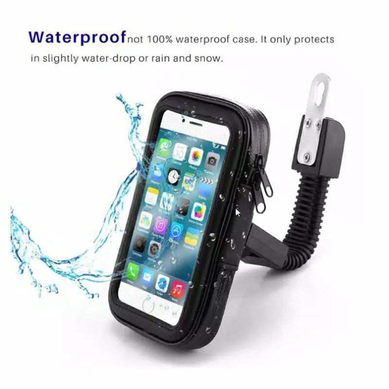 Waterproof Holder Motor SPION Ukuran Hp Sampai 6.3 Inch Gojek Grab Mysunstore