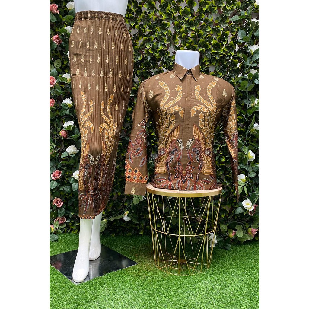 SET KEMEJA BATIK COUPLE (DOBI) / SET COUPLE KEMEJA ROK BATIK