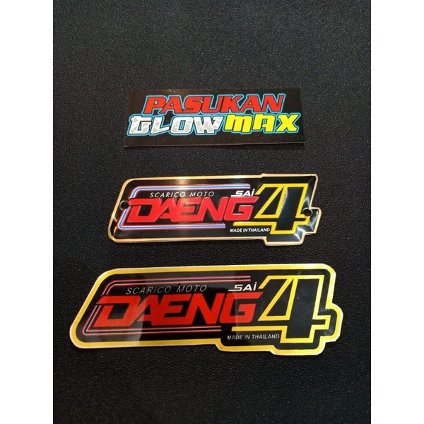 Emblem knalpot daeng4 Sai scarico BIG dan small