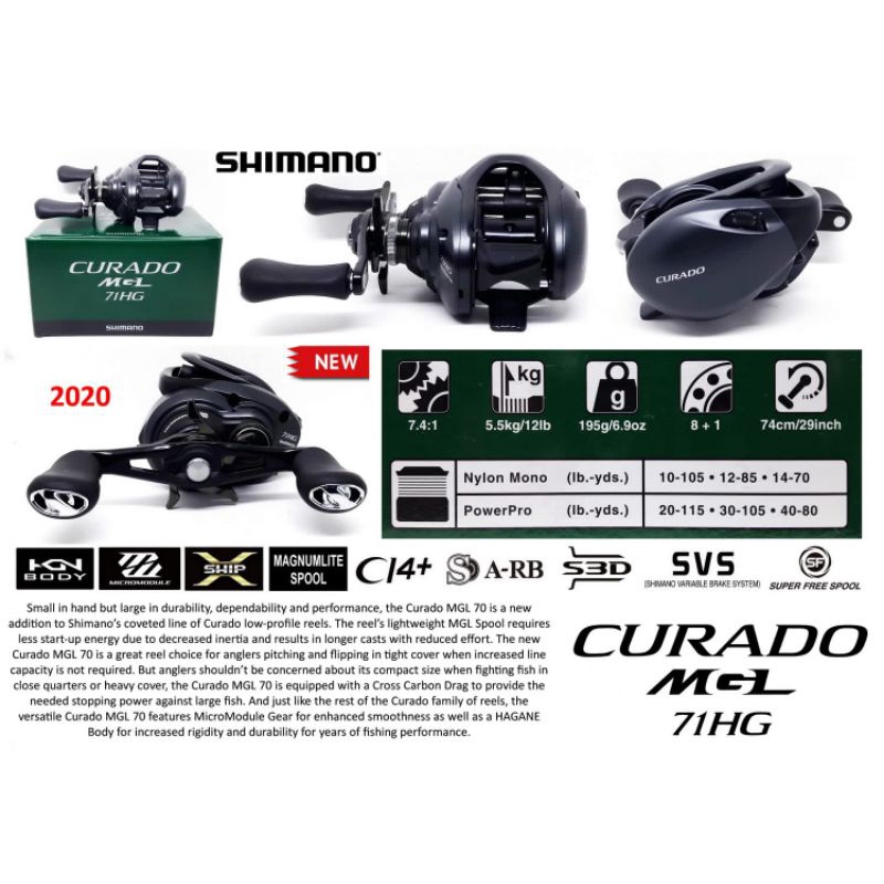 Reel Spinning Shimano CURADO MGL 71HG