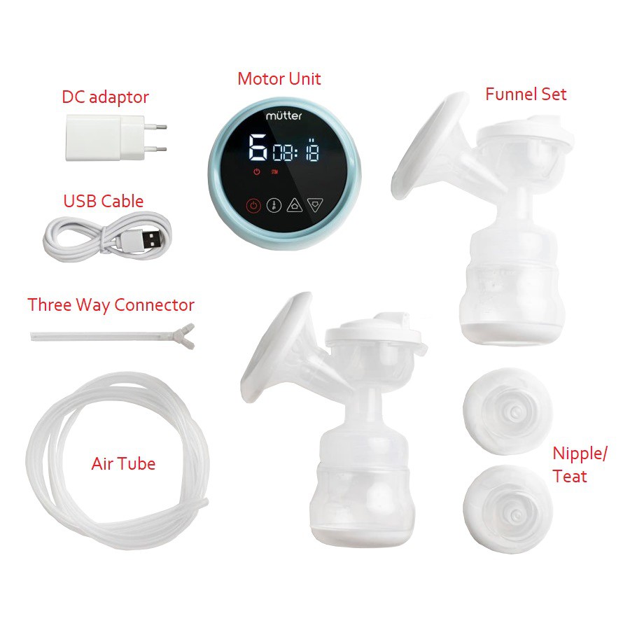 Mutter Pearl Rechargeable Double Breastpump Pompa ASI