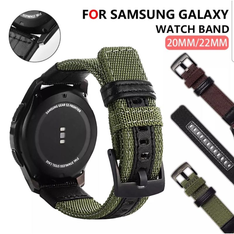 20mm 22mm tali jam nilon untuk jam tangan samsung 3 45mm/Gear $3 Frontier/Gear $3Classic