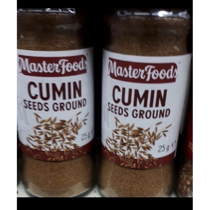 

Masterfoods Cumin Seeds Ground 25gr | Masterfood Jinten Bubuk 25 gr