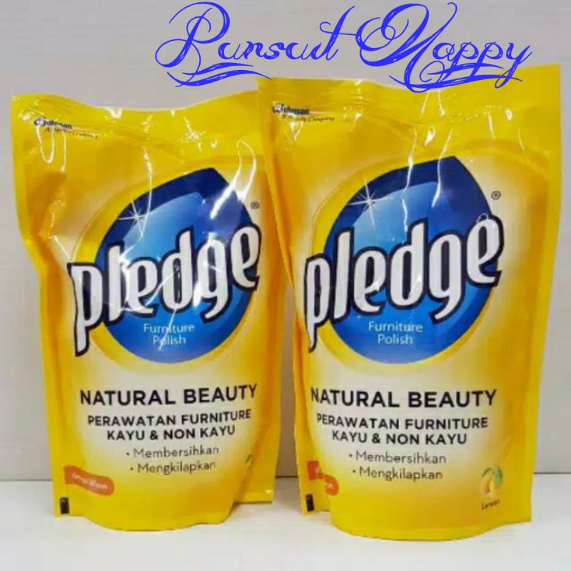 PLEDGE REFFIL PERAWATAN FURNITUR KAYU & NON KAYU SPRAY 450ML LEMON