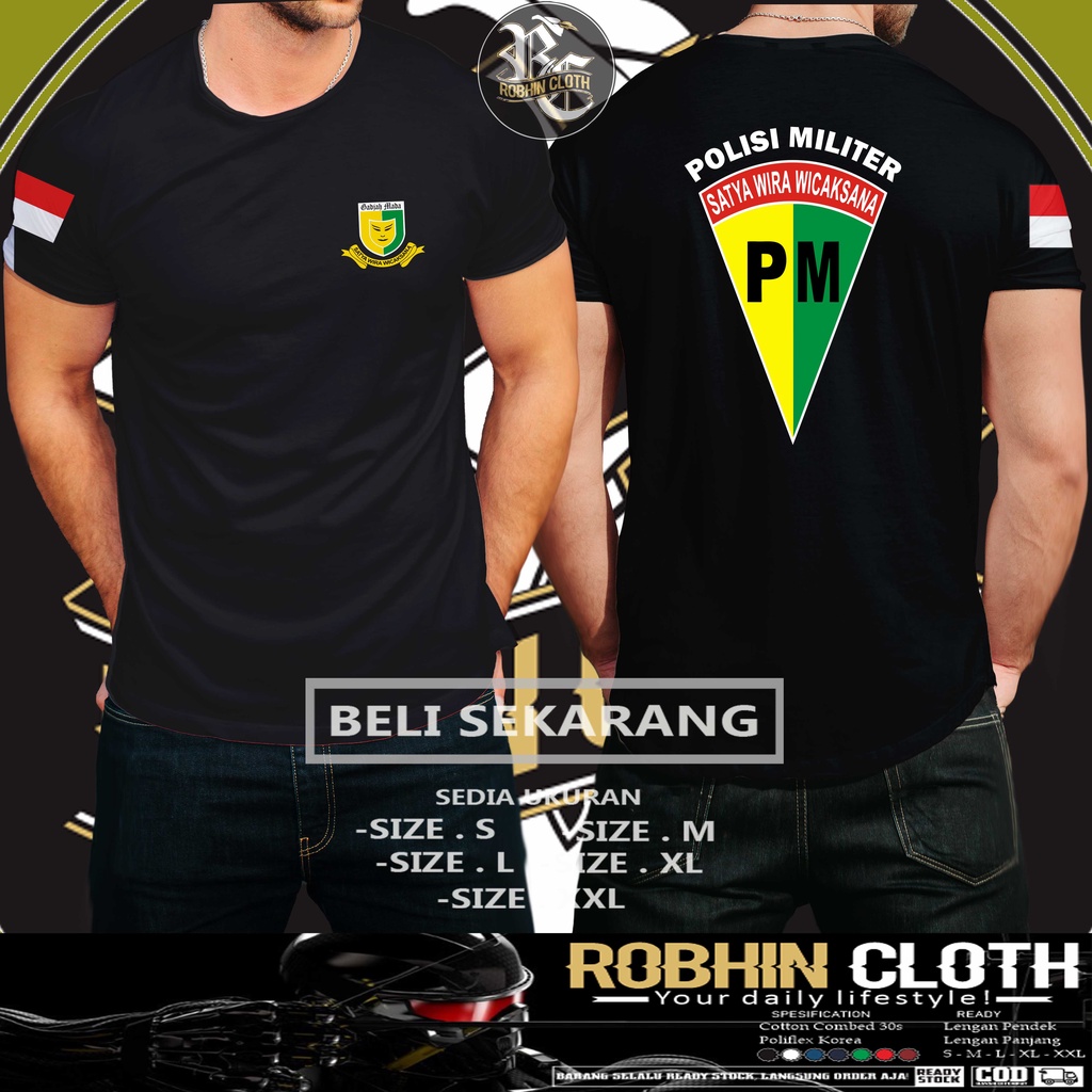 Kaos Polisi Militer Angkatan Darat Baju Distro