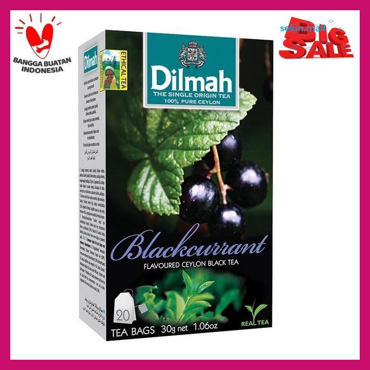 

R6Eruy5- Teh Dilmah No Envelope 20 Sachet Blackcurrant R5We46-