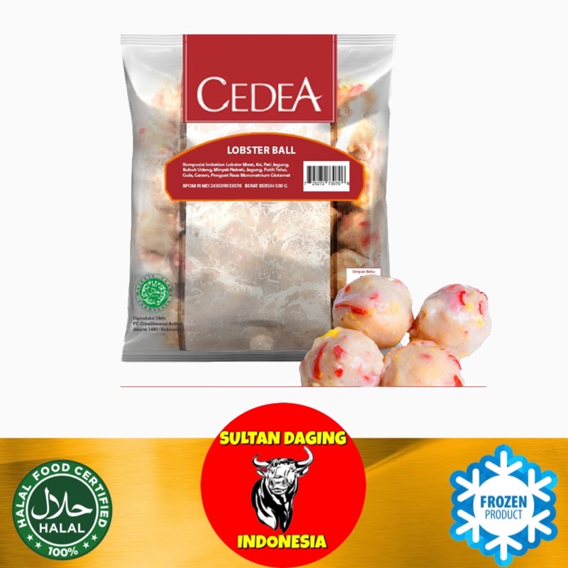 

CEDEA LOBSTER BALL 500 GRAM ISI 29 BUTIR/ BAKSO LOBSTER/ BASO LOBSTER/ LOBSTER BALL CEDEA/ BASO LOBSTER FROZEN/ BASO LOBSTER 500GR/ BASO LOBSTER CEDEA