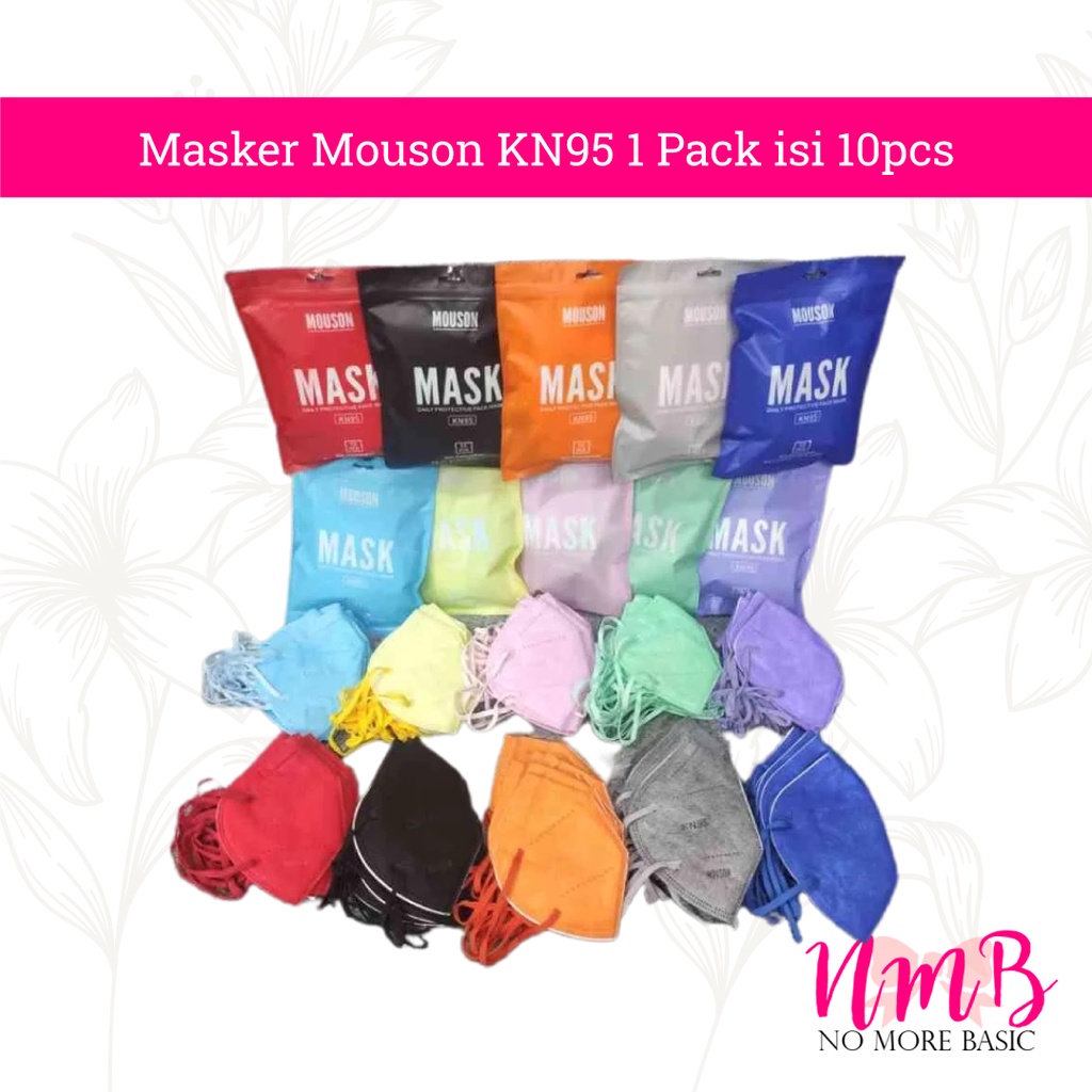 Masker KN95 5ply MOUSON KN 95 5 ply Mask ORIGINAL 1 Pack Isi 10pcs