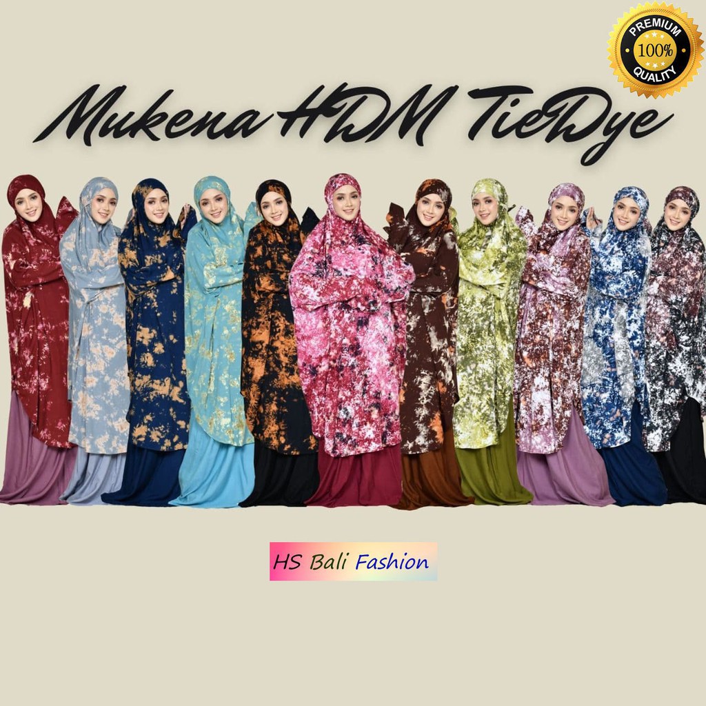 Mukena HDM Dewasa Bali/Mukena Tiedye/Mukena Motif/Mukena Super Jumbo