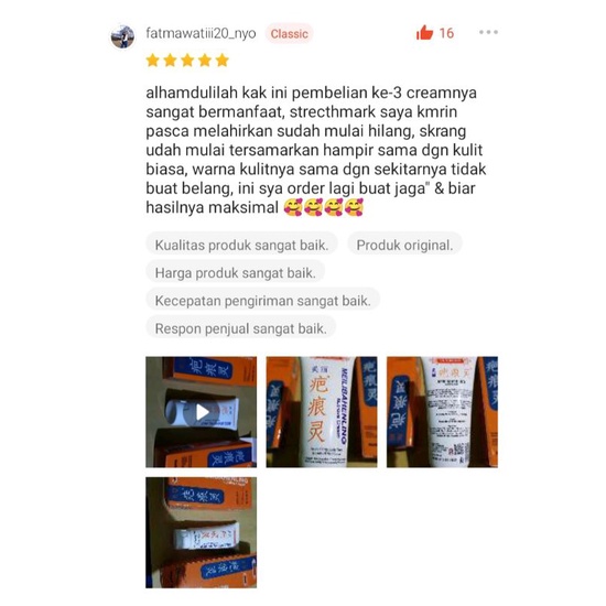 MEILIBAHENLING PENGHILANG BEKAS LUKA HITAM KORENG STRECTH MARK- LUKA BAKAR- KRIM BPOM CREAM ORIGINAL