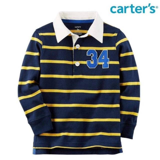 Kaos Anak Laki-laki Lengan Panjang Carters Tee Salur 34 Original