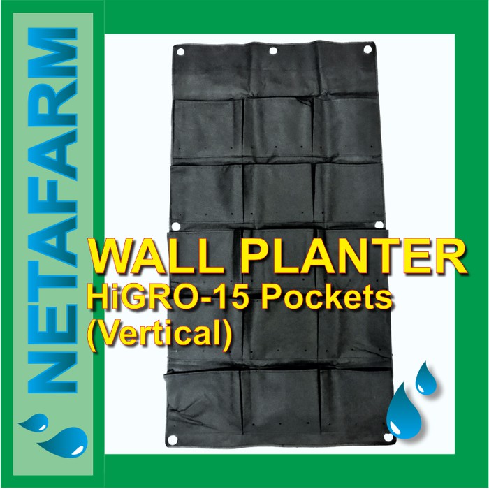 wall planter 15 pockets VERTIKAL pot dinding HIGRO