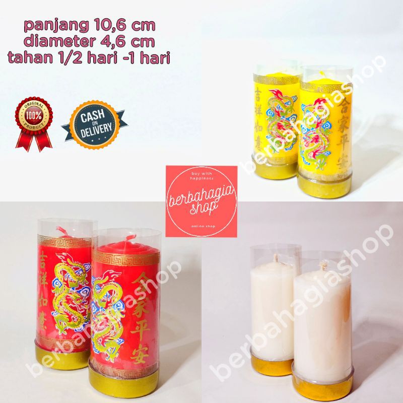 lilin sembahyang ukuran 1/2 kati