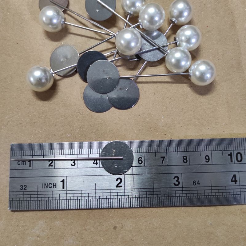 1pcs peniti tuspin plat tutup mutiara bahan aksesoris uk 5.5cm