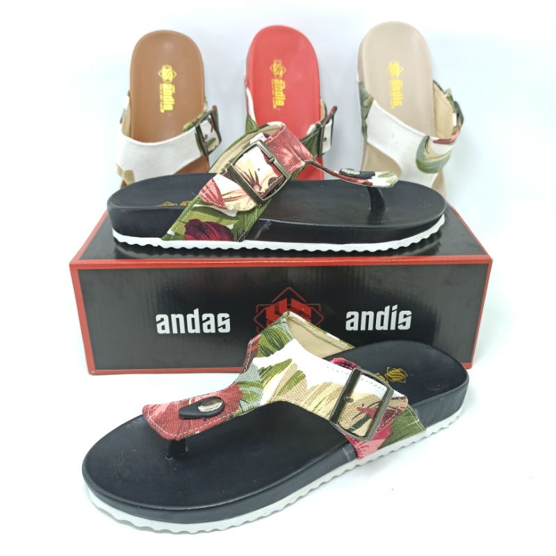 Sandal Birken Wanita Sendal Jepit Motif Andis AF09