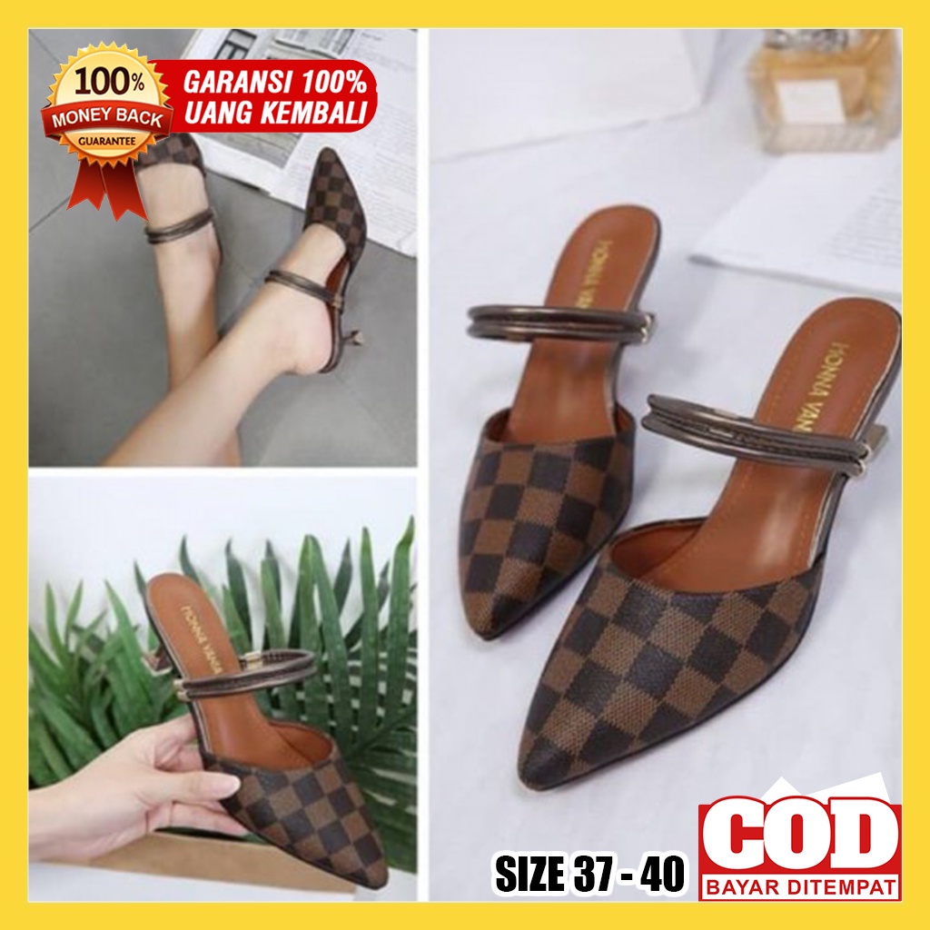 Sandal Haihils Pesta Wanita Korea Sendal High Heels Hils Ibu Kondangan Perempuan Sedal Cewek Remaja 