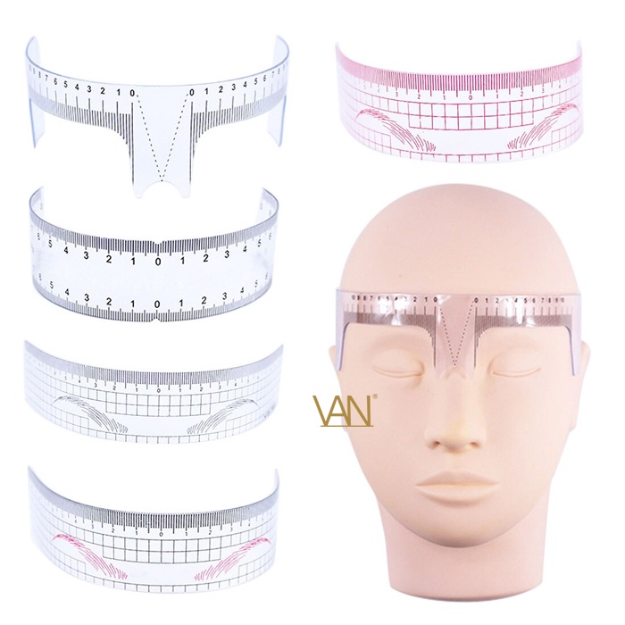 Penggaris Plastik Alis / Pengukur Sulam Alis / PENGGARIS ALIS EYEBROW RULER