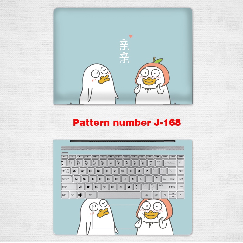 2pcs Stiker Pelindung Laptop UNIVERSAL Motif Kartun Bahan VINYL Ukuran 12 13 14 15.6 Inch ASUS k552 k555 F555 A555 V555 V556U