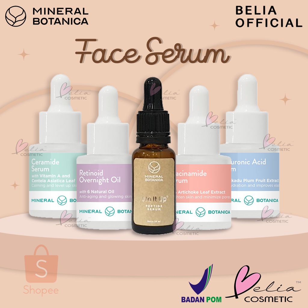 ❤ BELIA ❤ MINERAL BOTANICA Face Serum | Niacinamide | Ceramide | Retinoid | Peptide | Hyaluronic