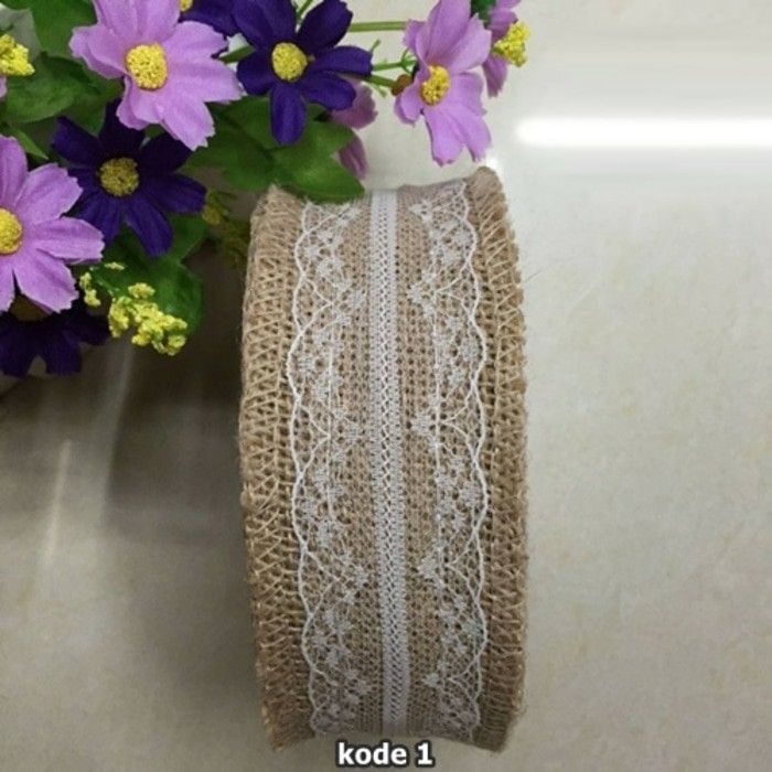 

Jual Pita Burlap 2 Meter Renda Lace Vintage Decor Kain Goni Craft Import Murah