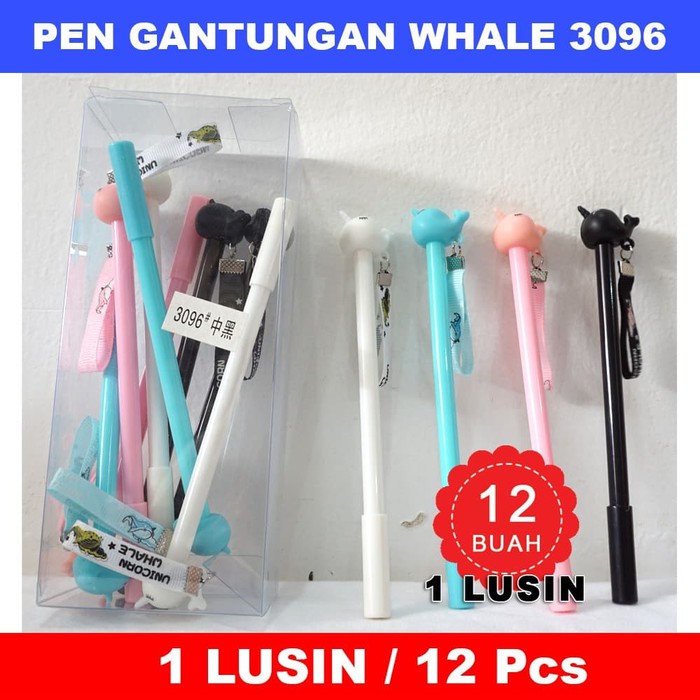

Pulpen fancy Gantungan Whale 1 LUSIN - Pen Gantungan Whale 3906 1lusin