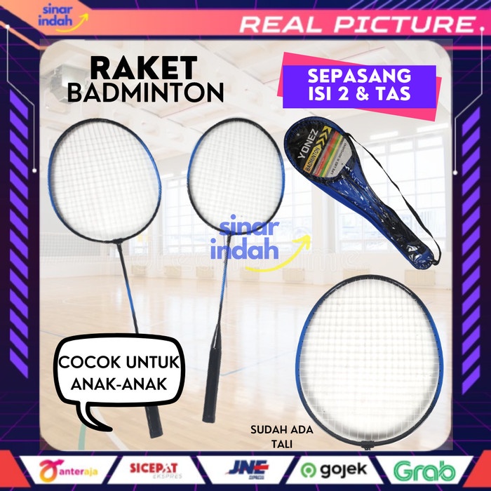 Raket Bulutangkis YONEZ SEPASANG Racket Badminton Import Bulu Tangkis