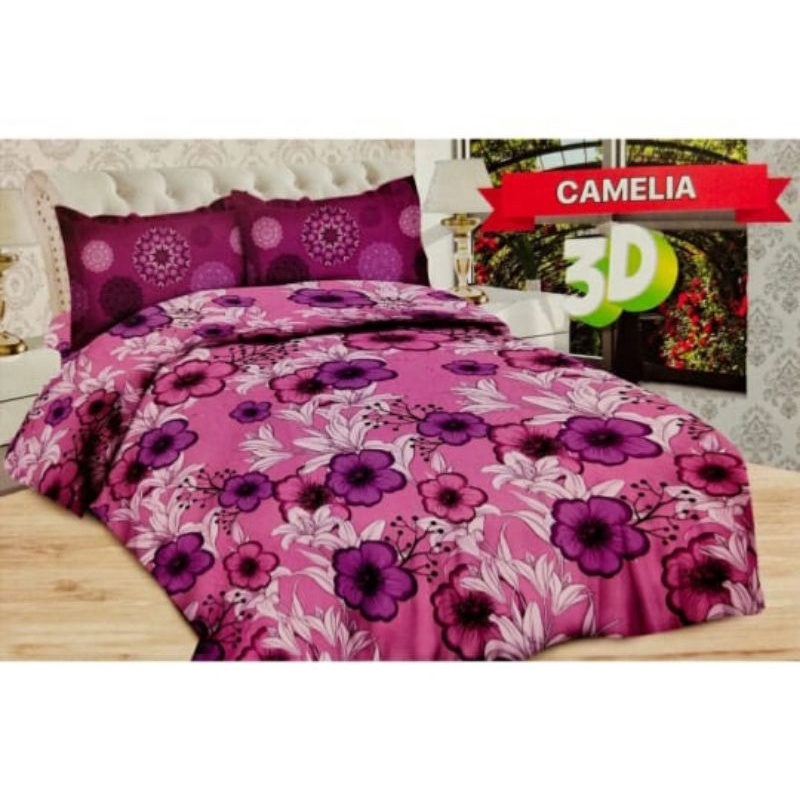 Sprei bonita rumbai 3d uk 180x200 motif Camelia