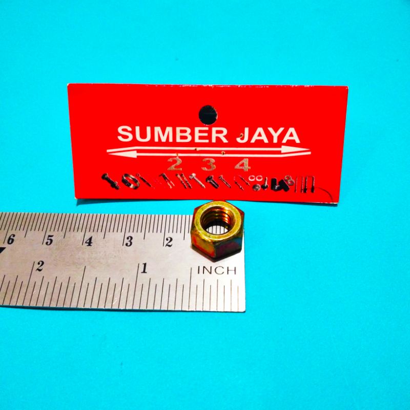 Mur M5 5/16 kuning ISI 25 TERMURAH
