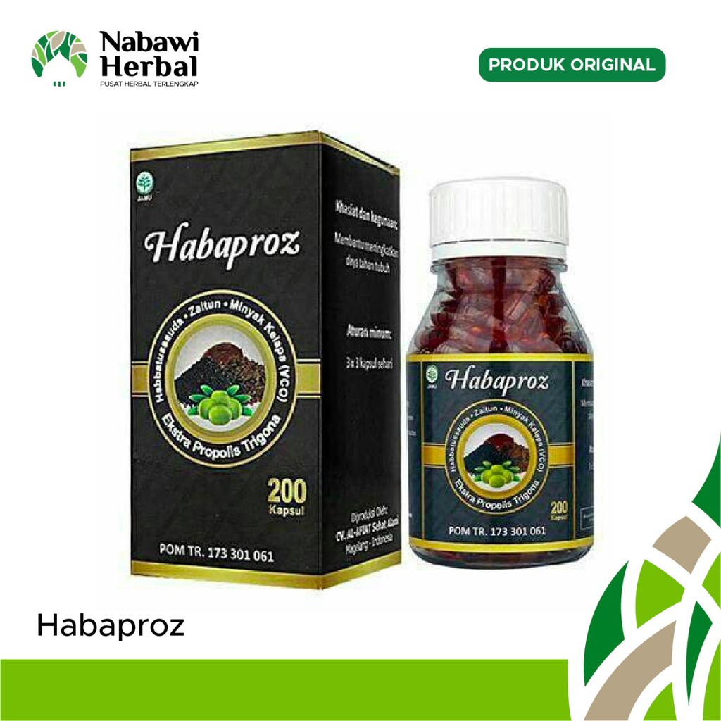 

HABAPROZ Habatusauda,Zaitun,Vco dan extra propolis trigona 100/ 200 kapsul