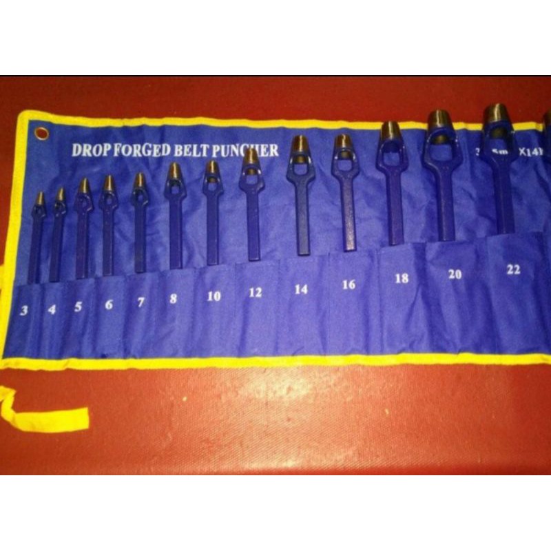 

Alat Pembolong Plat, Packing, Kulit Plong Set 14 Punch