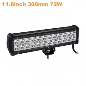 Weketory Lampu LED Spot Lightbar Mobil Truck ATV SUV 4WD 11.8 Inch 72W - C-72W - Black