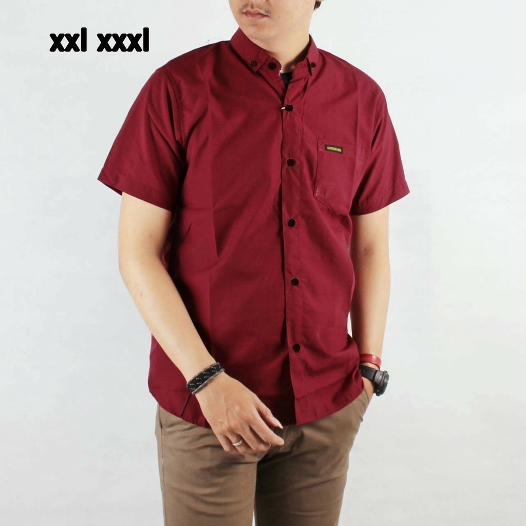 (COD) KEMEJA POLOS JUMBO PRIA|KEMEJA OVERSIZE