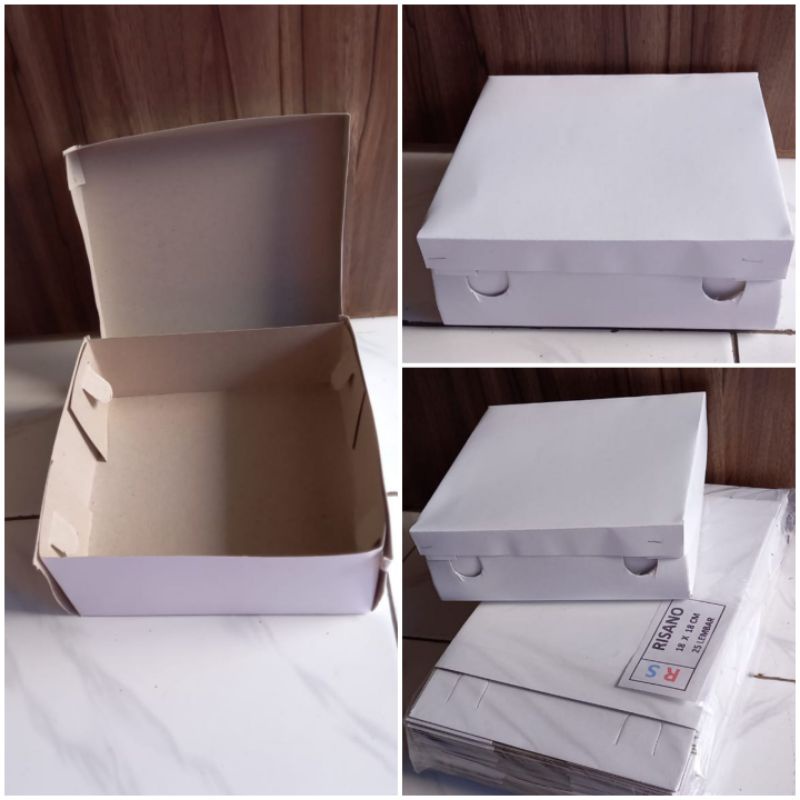 

box makanan atau nasi uk. 18 x 18 x 6.5 cm