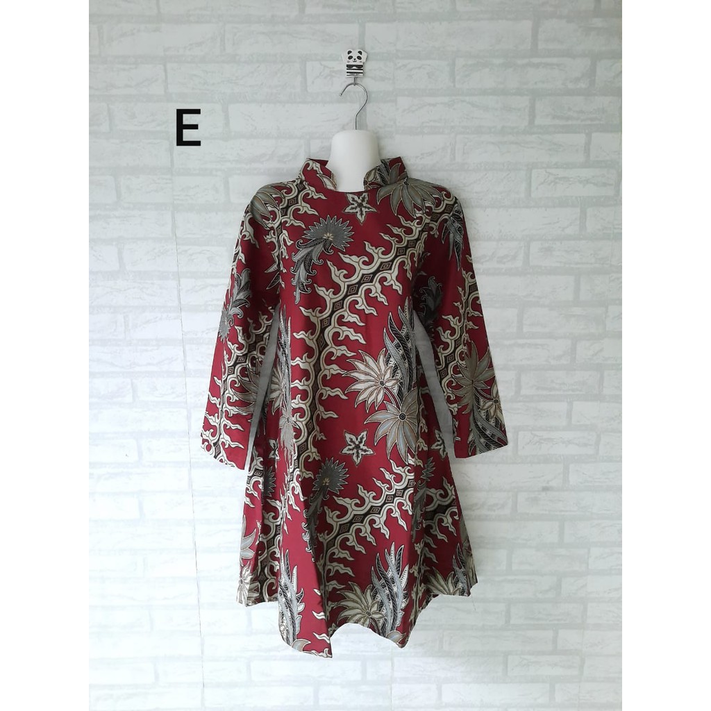 tunik batik kerja/ dress batik jumbo/ seragam batik/ seragam batik jogja/ seragam kerja/ tunik jumbo