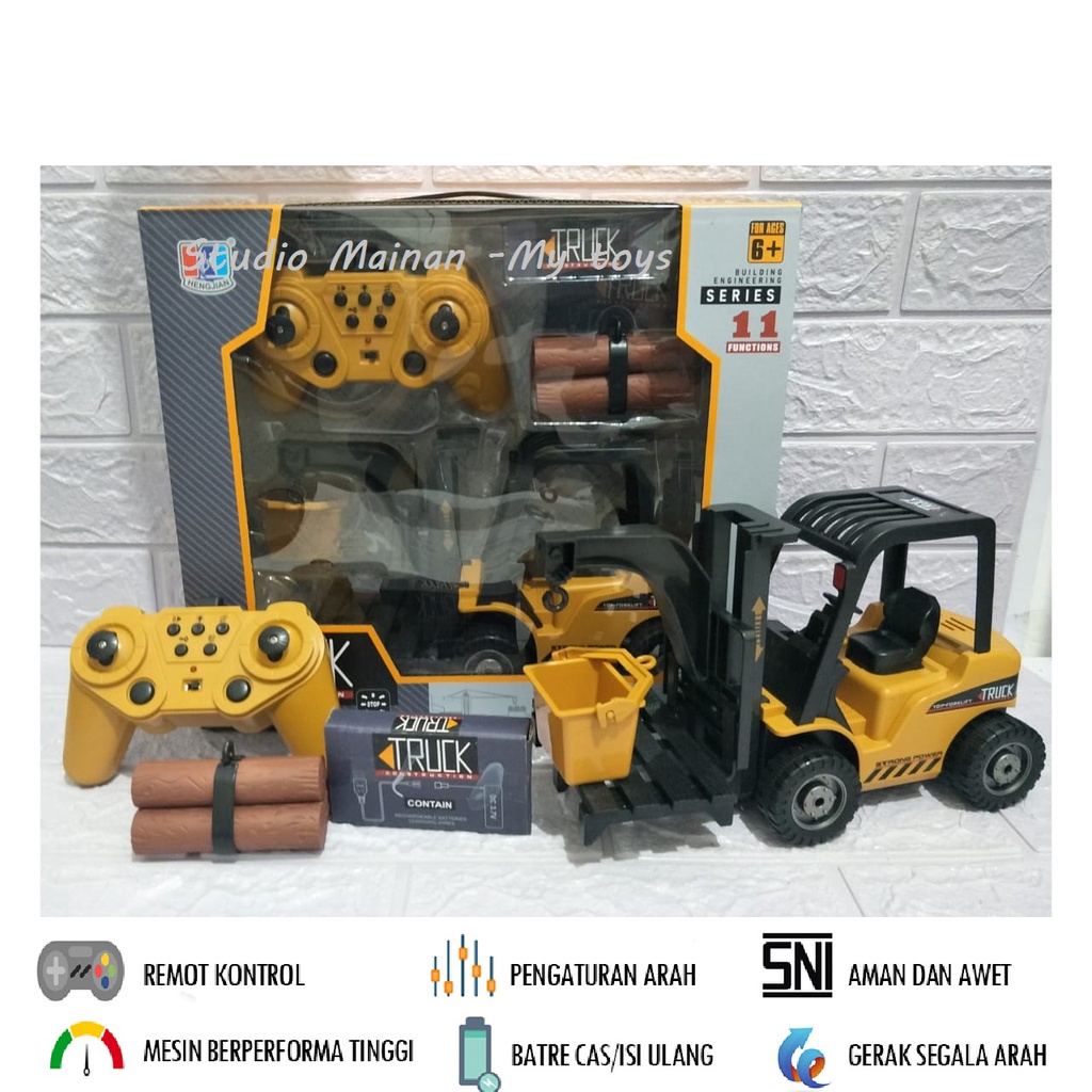 mainan hobi remote control fork lift rc car contruction truk buldozer rc excavator mobil remot rc ca
