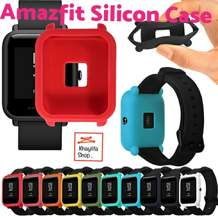 Silicon Case Xiaomi Amazfit Bip Cover silikon ruber soft case amazfit - Hitam