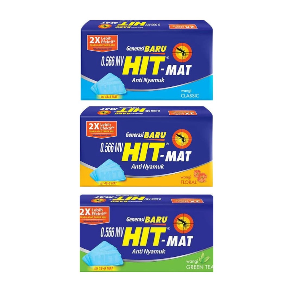 HIT Mat Anti Nyamuk Refil isi 48 + 6 Sheets | Obat Nyamuk Elektrik