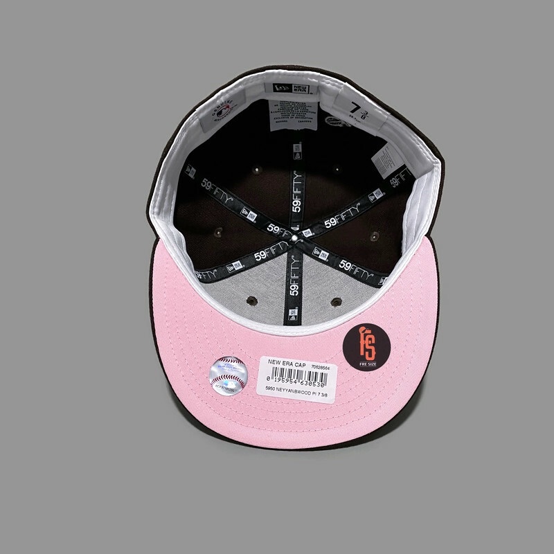 TOPI NEW ERA ORIGINAL 5950 SUBWAY BA NEW YORK YANKEES WALNUT UV PINK